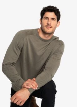 LOLE On Repeat Organic Cotton Sweater - Desert Green -Lole Fashion Shop LSM0195 V799 6 1900x