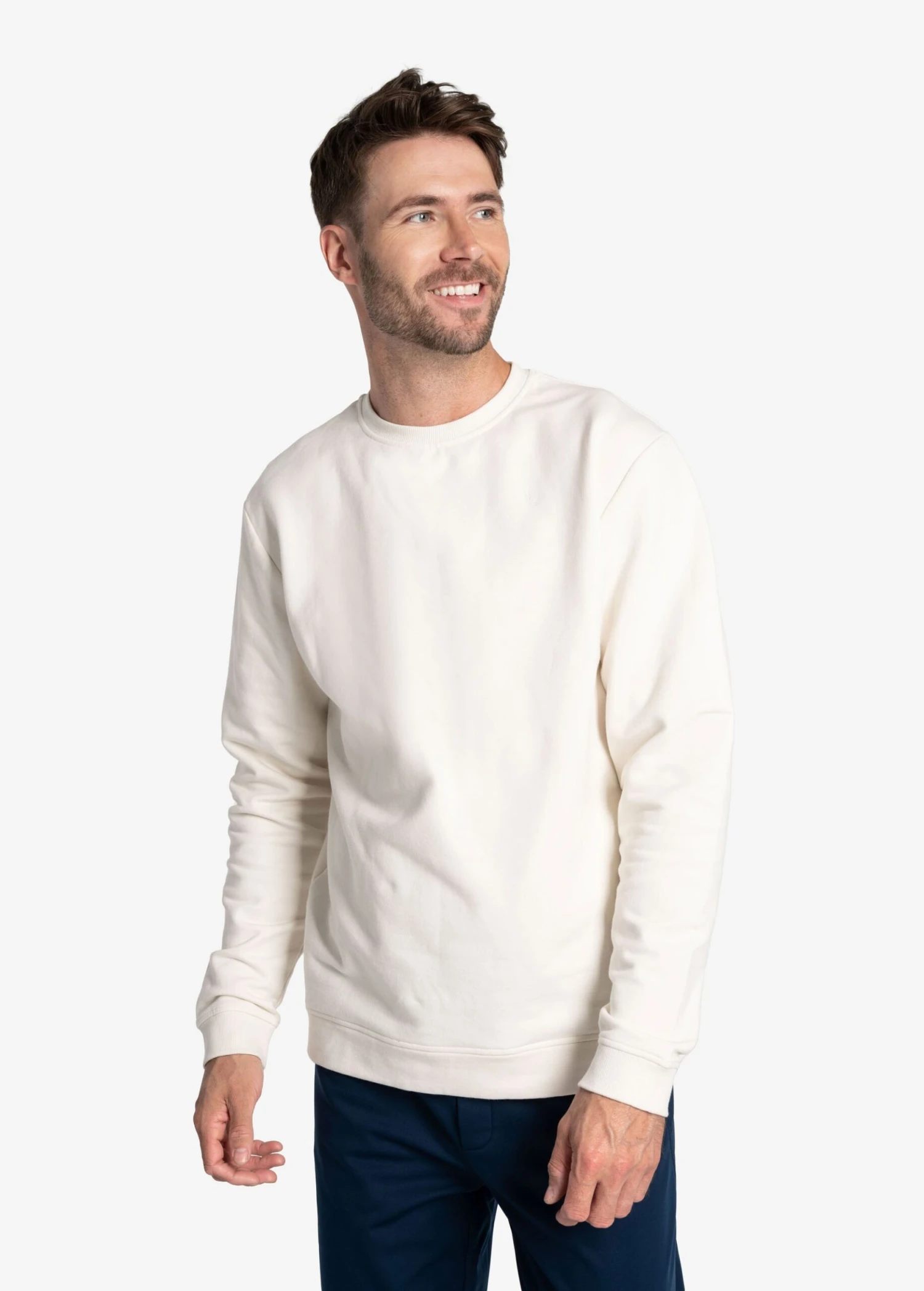 LOLE Easy Crew Neck Pullover - Cream 1 LOLE Easy Crew Neck Pullover - Cream