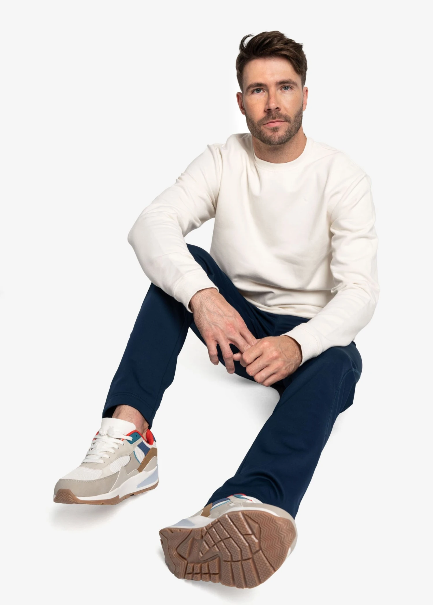 LOLE Easy Crew Neck Pullover - Cream 5 LOLE Easy Crew Neck Pullover - Cream - Image 5