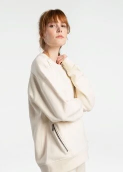 LOLE Essential Organic Pullover - Ecru -Lole Fashion Shop LSU0002 W438 3 1900x