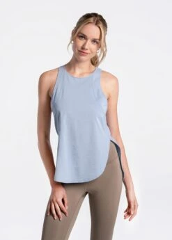 LOLE Performance Wool Tank Top - Fog Blue