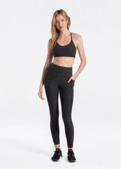 LOLE Half Moon Leggings - Black Heather