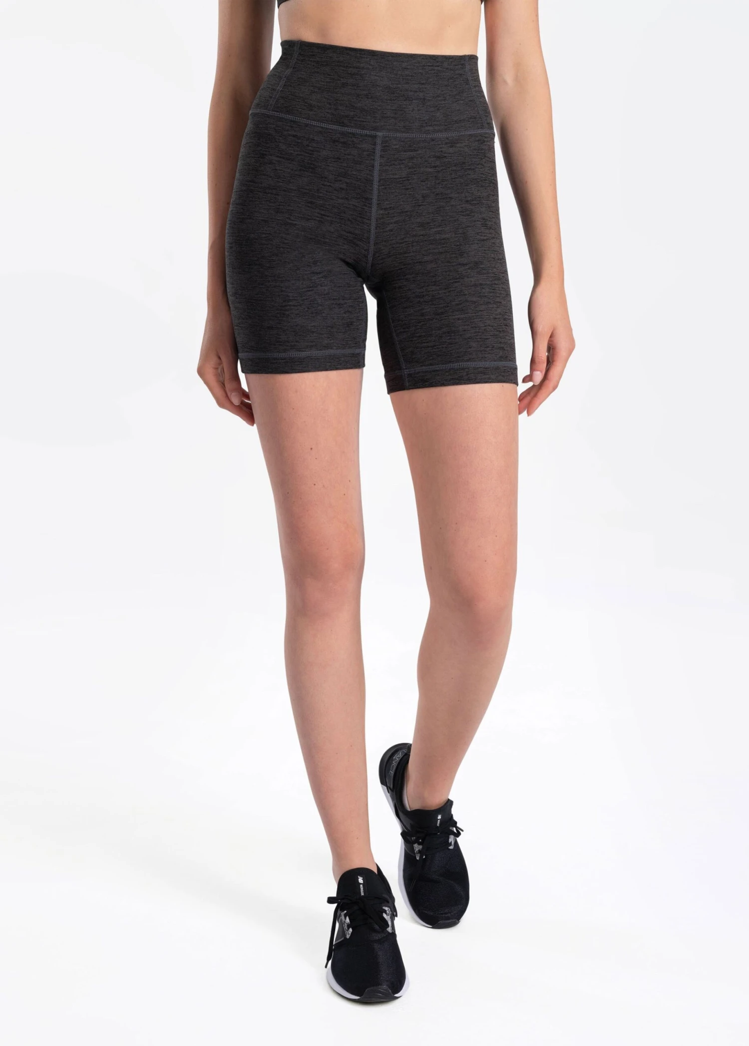 LOLE Half Moon Biker Shorts - Black Heather 2 LOLE Half Moon Biker Shorts - Black Heather - Image 2
