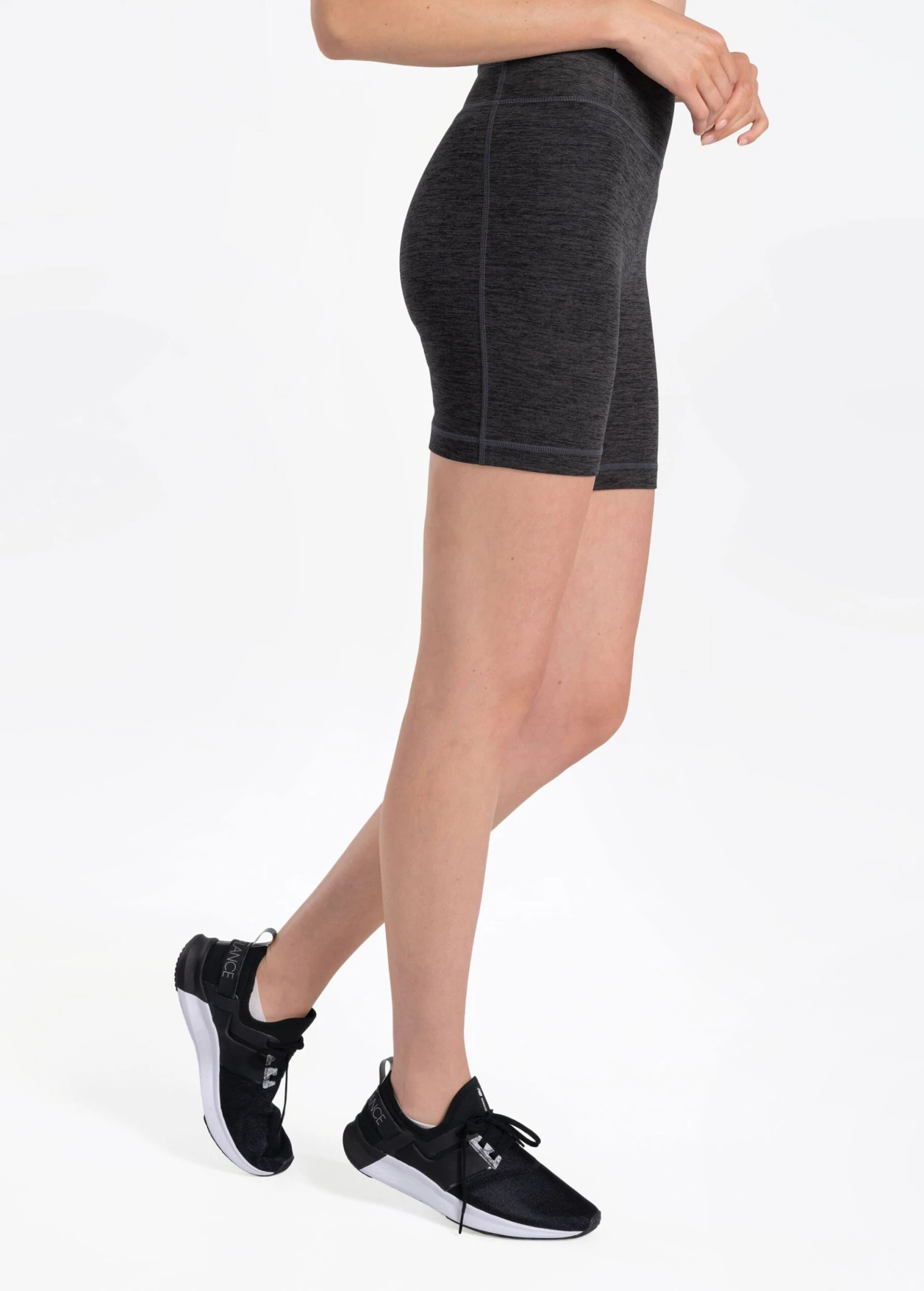 LOLE Half Moon Biker Shorts - Black Heather 4 LOLE Half Moon Biker Shorts - Black Heather - Image 4