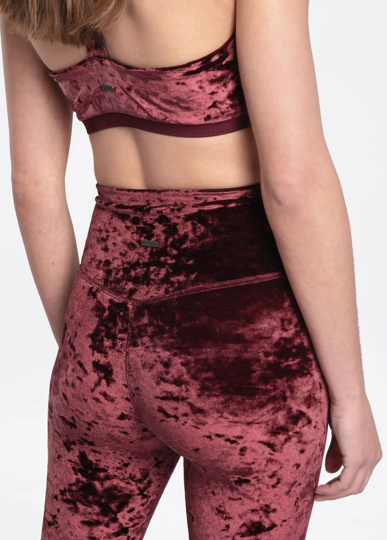 LOLE Burst Velvet Ankle Leggings - Plum 6 LOLE Burst Velvet Ankle Leggings - Plum - Image 6