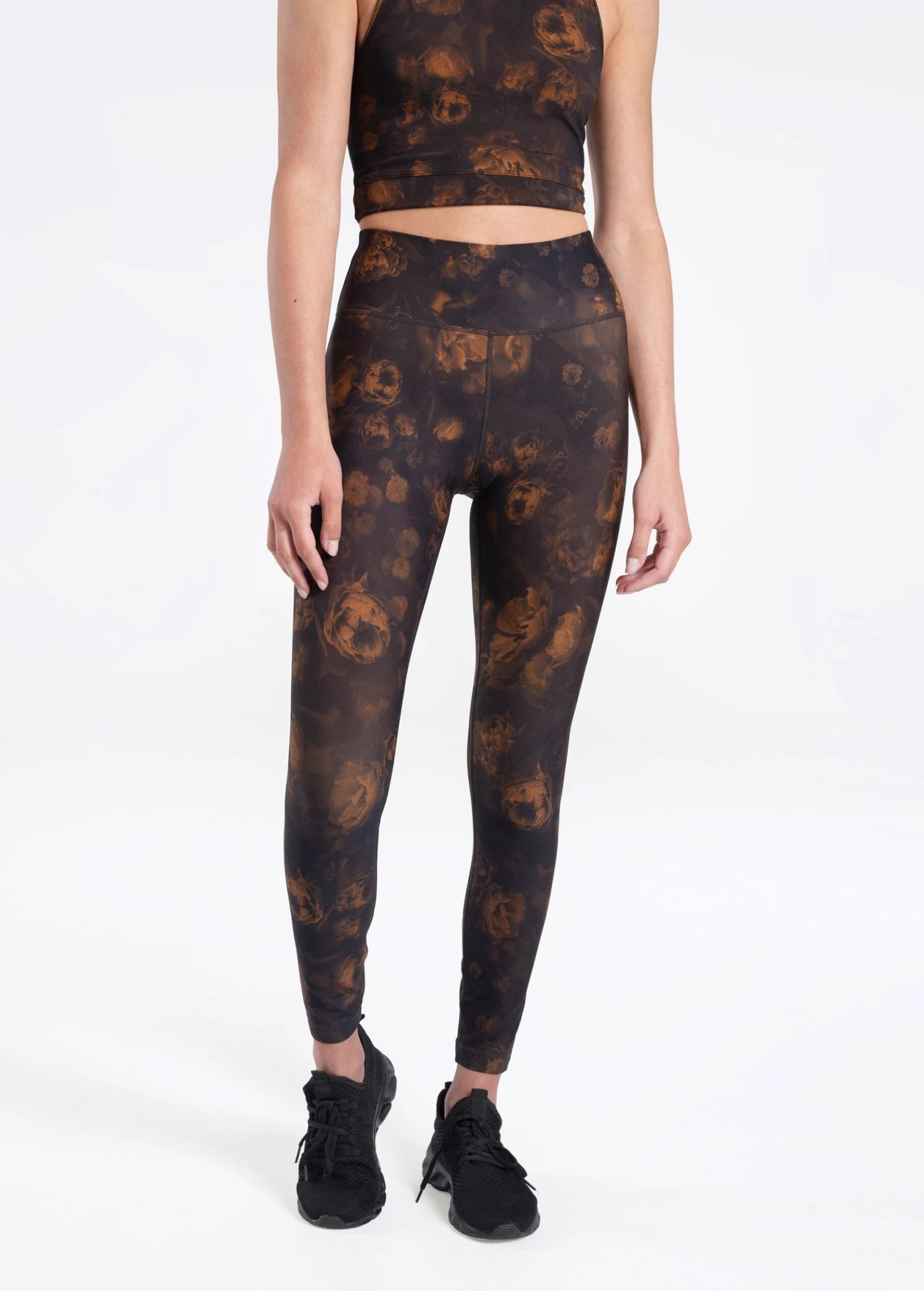 LOLE Dalia Ankle Leggings - Crushed Blooms Gold 2 LOLE Dalia Ankle Leggings - Crushed Blooms Gold - Image 2