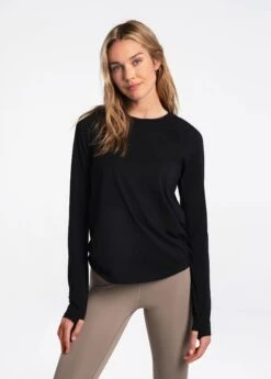 LOLE Performance Wool Long Sleeve - Black