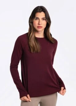 LOLE Performance Wool Long Sleeve - Plum