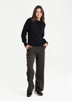 LOLE Vanier Funnel-neck Pullover Sweater - Black -Lole Fashion Shop LSW4289 N415 5 1900x