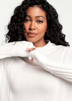 LOLE Vanier Funnel-neck Pullover Sweater - Gardenia -Lole Fashion Shop LSW4289 W432 8 1900x