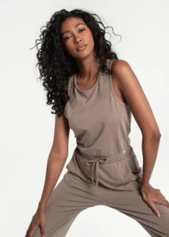 LOLE Effortless Cotton Jumpsuit - Fossil -Lole Fashion Shop LSW4307 C213 6 1900x