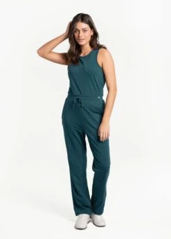 LOLE Effortless Cotton Jumpsuit - Emerald