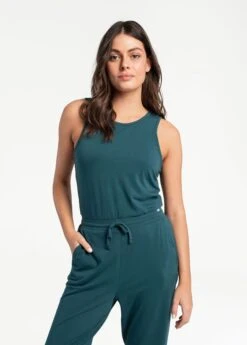LOLE Effortless Cotton Jumpsuit - Emerald -Lole Fashion Shop LSW4307 V776 7 1900x