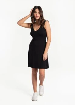 LOLE Traverse V-Neck Dress - Black -Lole Fashion Shop LSW4308 N415 3 1900x