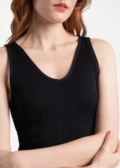LOLE Asana V-Neck Tank Top - Black -Lole Fashion Shop LSW4323 N415 5 1900x