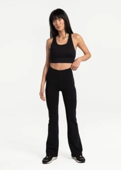 LOLE Organic Cotton Bootleg Pants - Black