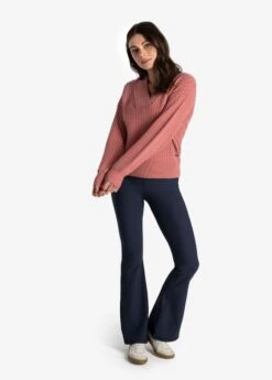 LOLE Camille V-Neck Sweater - Peony Heather -Lole Fashion Shop LSW4354 K770 5 1900x