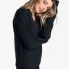 LOLE Camille V-Neck Sweater - Black Heather