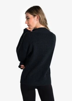LOLE Camille V-Neck Sweater - Black Heather -Lole Fashion Shop LSW4354 N134 3 1900x