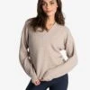 LOLE Camille V-Neck Sweater - Abalone Heather