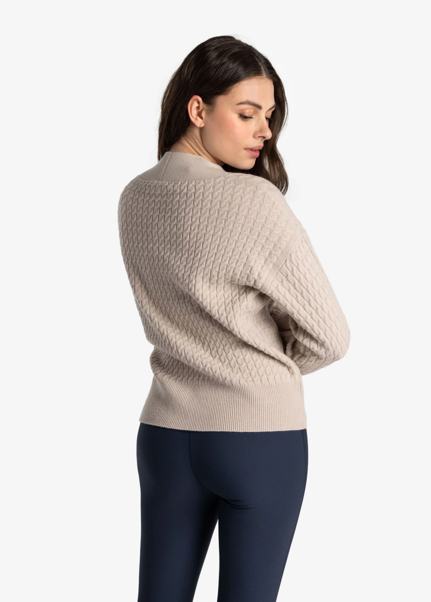 LOLE Camille V-Neck Sweater - Abalone Heather 2 LOLE Camille V-Neck Sweater - Abalone Heather - Image 2