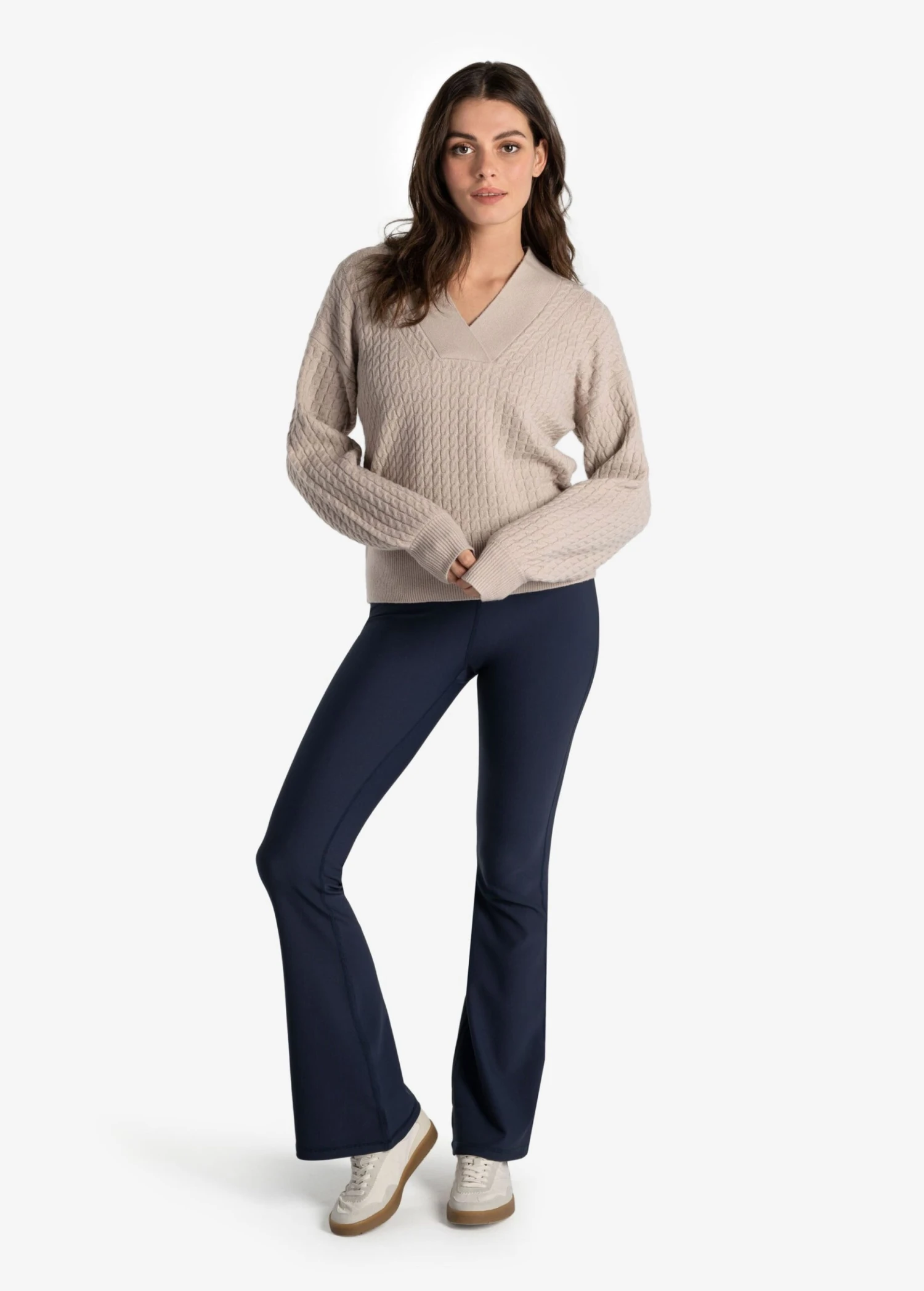 LOLE Camille V-Neck Sweater - Abalone Heather 6 LOLE Camille V-Neck Sweater - Abalone Heather - Image 6