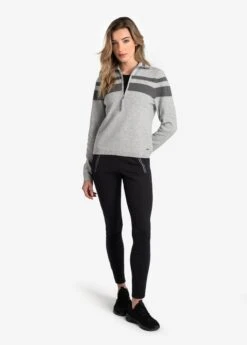 LOLE Eco Wool Turtle Neck Pullover - Light Grey Heather -Lole Fashion Shop LSW4357 G178 5 1900x