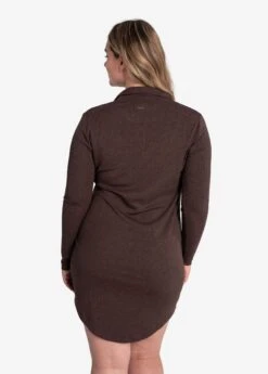 LOLE Traverse 1/2 Zip Dress - Java Heather -Lole Fashion Shop LSW4370 C224 4 1900x
