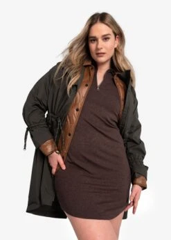 LOLE Traverse 1/2 Zip Dress - Java Heather -Lole Fashion Shop LSW4370 C224 8 1900x