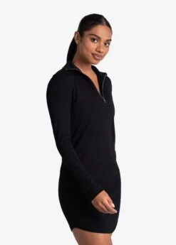 LOLE Traverse 1/2 Zip Dress - Black -Lole Fashion Shop LSW4370 N415 3 1900x