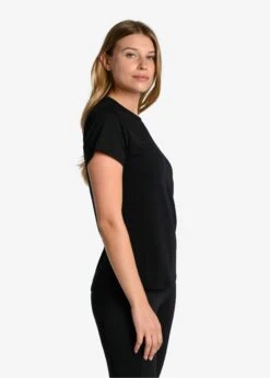 LOLE Performance Wool Moisture-wicking Short Sleeve - Black -Lole Fashion Shop LSW4377 N415 3 1900x