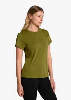 LOLE Performance Wool Moisture-wicking Short Sleeve - Tarragon -Lole Fashion Shop LSW4377 V794 3 1900x