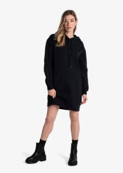 LOLE Easy Hoodie Oversized Dress - Black -Lole Fashion Shop LSW4382 N415 4 1900x