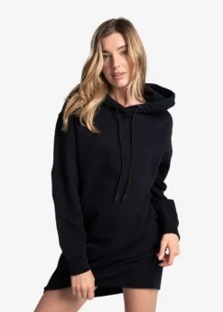 LOLE Easy Hoodie Oversized Dress - Black -Lole Fashion Shop LSW4382 N415 7 1900x