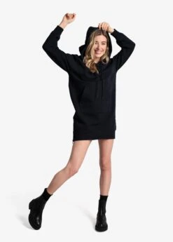 LOLE Easy Hoodie Oversized Dress - Black -Lole Fashion Shop LSW4382 N415 8 1900x