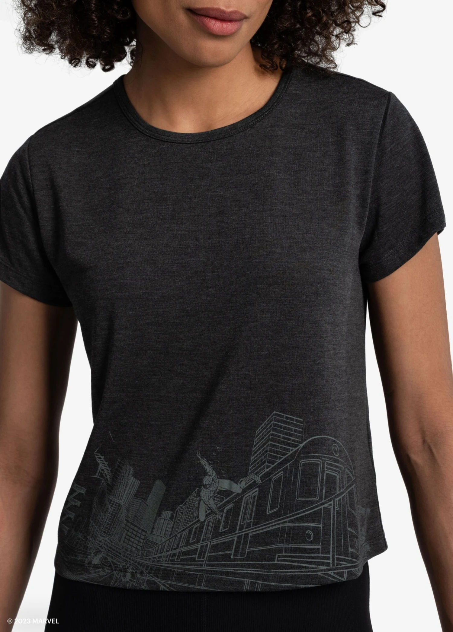 LOLE Everyday Short Sleeve - Marvel Black Cityscape 2 LOLE Everyday Short Sleeve - Marvel Black Cityscape - Image 2