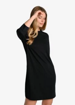 LOLE Performance Wool 3/4 Sleeve Dress - Black -Lole Fashion Shop LSW4392 N415 3 1900x