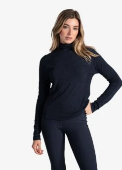 LOLE Traverse Turtle Neck Long Sleeve - Outerspace Heather