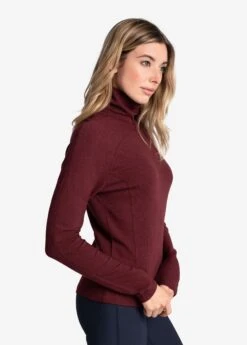 LOLE Traverse Turtle Neck Long Sleeve - Port Heather 10 LOLE Traverse Turtle Neck Long Sleeve - Port Heather -Lole Fashion Shop LSW4396 R425 3 1900x
