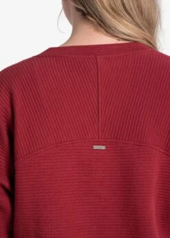 LOLE Ottoman V-Neck Pullover - Merlot -Lole Fashion Shop LSW4397 R421 6 1900x