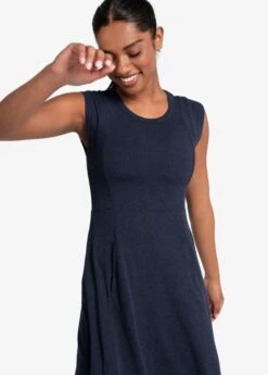 LOLE Traverse Short Sleeve Dress - Outerspace Heather -Lole Fashion Shop LSW4414 BB07 7 1900x