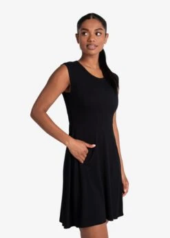 LOLE Traverse Short Sleeve Dress - Black -Lole Fashion Shop LSW4414 N415 4 1900x