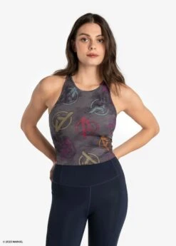 LOLE Comfort Stretch Tank Top - Avengers Meteor Grey Aop
