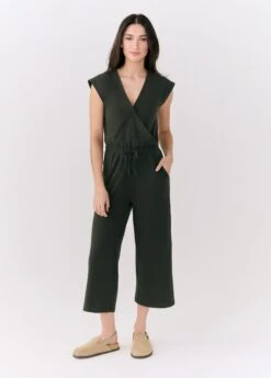 LOLE Effortless Wrap Jumpsuit - Olive