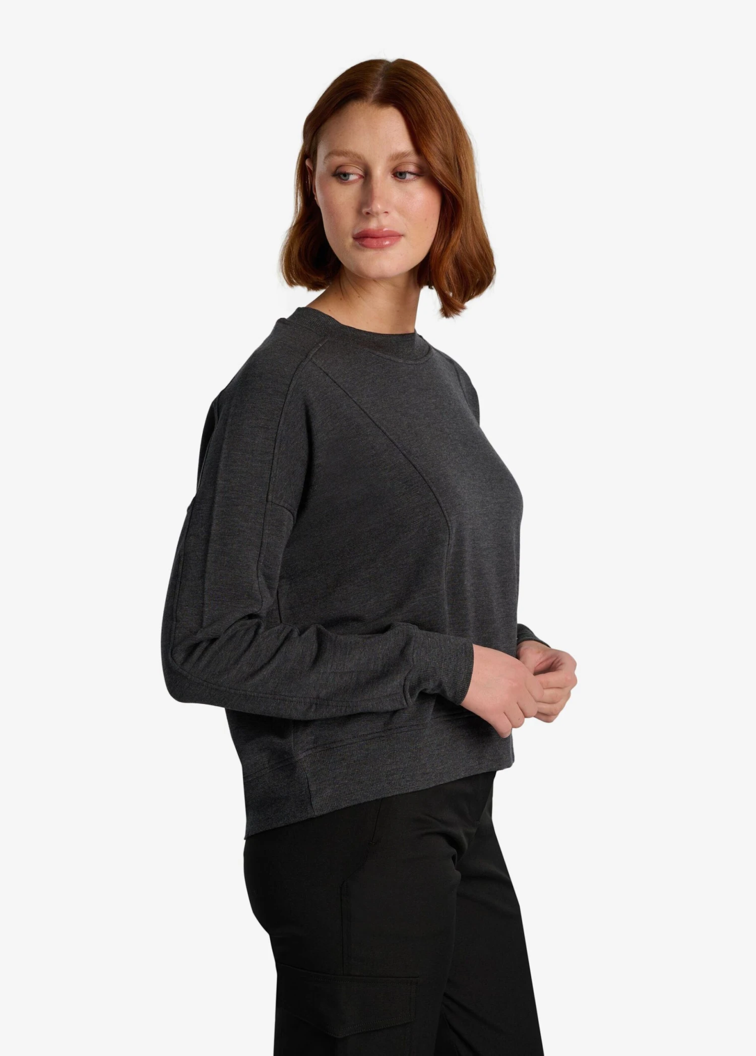 LOLE Chalet Long Sleeve Shirt - Black Heather 2 LOLE Chalet Long Sleeve Shirt - Black Heather - Image 2