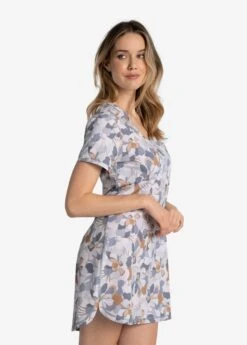 LOLE Olivie V-Neck Dress - Rio Floral Ash