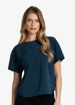 LOLE Olivie Short Sleeve Shirt - Fjord Blue