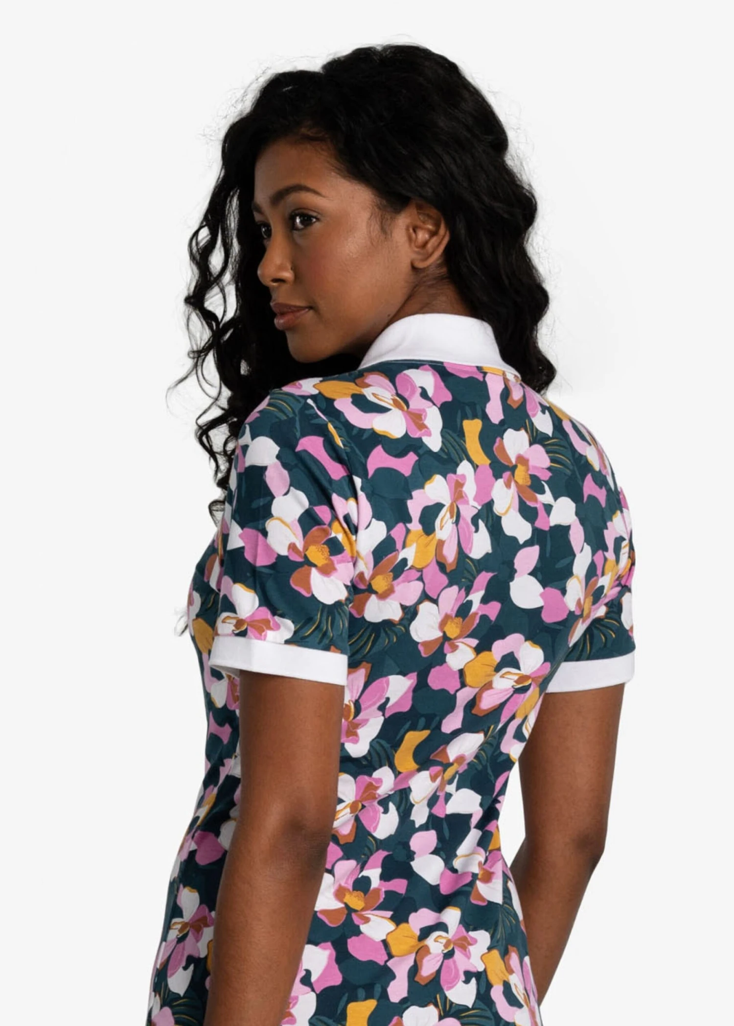 LOLE Effortless Polo Dress - Rio Floral Crocus 2 LOLE Effortless Polo Dress - Rio Floral Crocus - Image 2