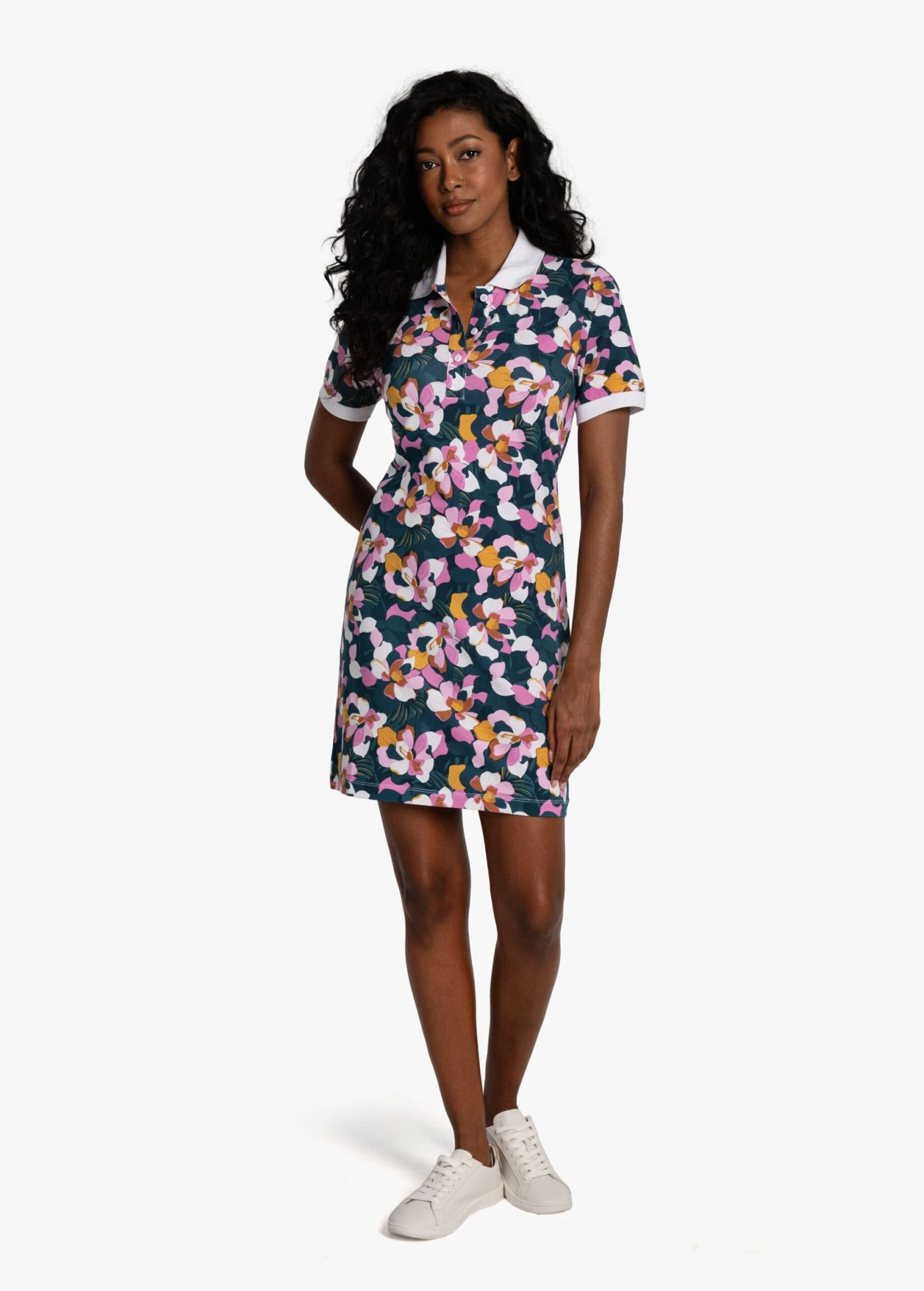 LOLE Effortless Polo Dress - Rio Floral Crocus 5 LOLE Effortless Polo Dress - Rio Floral Crocus - Image 5
