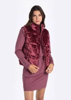 LOLE Rose Synth Down Vest - Plum